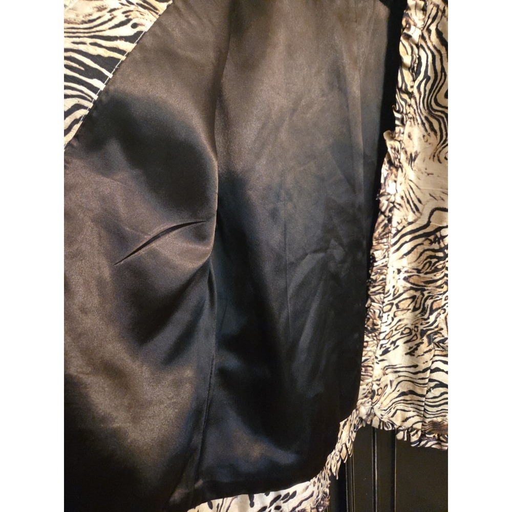 chicos size 1 ,100% Silk Animal Print Open Jacket, Workwear, Vacation, Dinner... - Picture 6 of 6